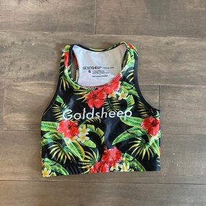 Goldsheep crop top/ sports bra - size small